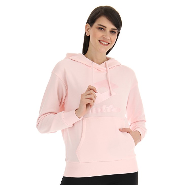 Sudadera con Capucha Lotto Smart W III Sweat HD Mujer Rosas | XW857565Y7