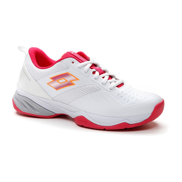 Zapatillas De Padel Lotto Superrapida 400 V W Mujer Blancas Rojas | ZK338063K2