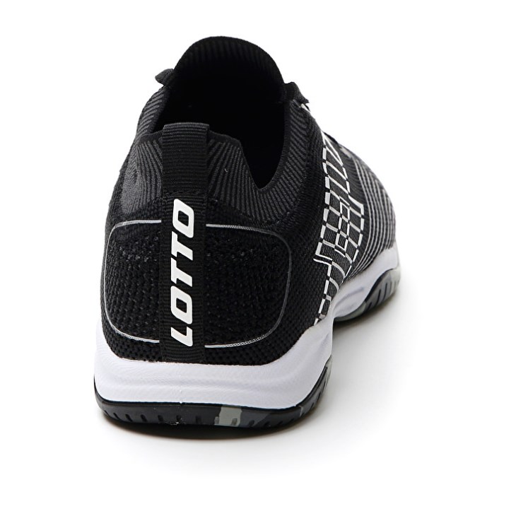 Zapatillas Fútbol Sala Lotto Tacto 250 ID Hombre Negras Blancas Gris | KN237243L4