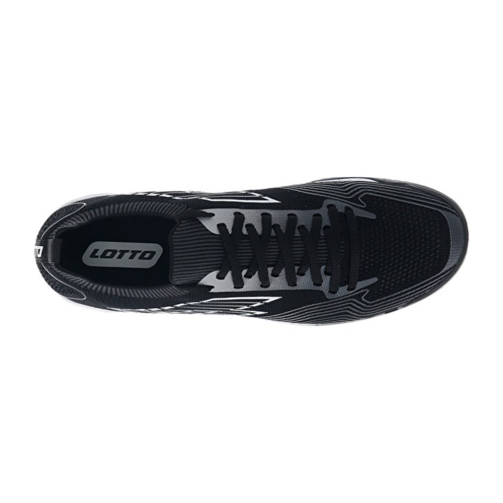 Zapatillas Fútbol Sala Lotto Tacto 250 ID Hombre Negras Blancas Gris | KN237243L4
