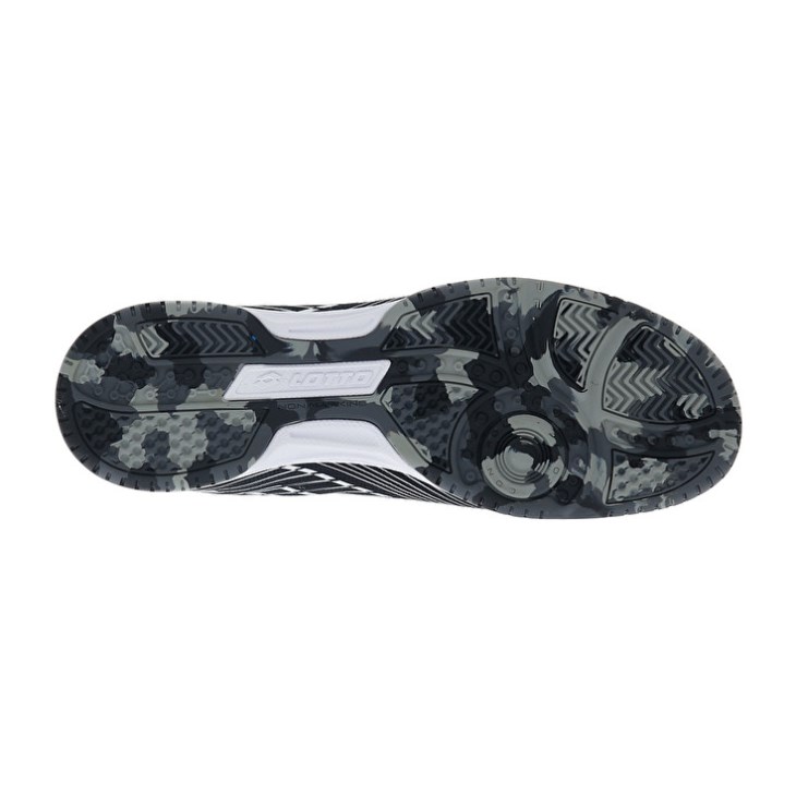 Zapatillas Fútbol Sala Lotto Tacto 250 ID Hombre Negras Blancas Gris | KN237243L4