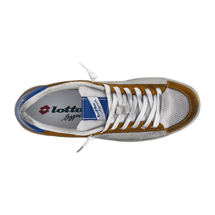 Zapatillas Lotto Autograph Grid 2 Hombre Blancas Amarillo Azules | BQ849854X2