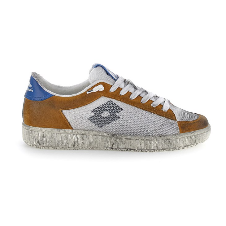 Zapatillas Lotto Autograph Grid 2 Hombre Blancas Amarillo Azules | BQ849854X2