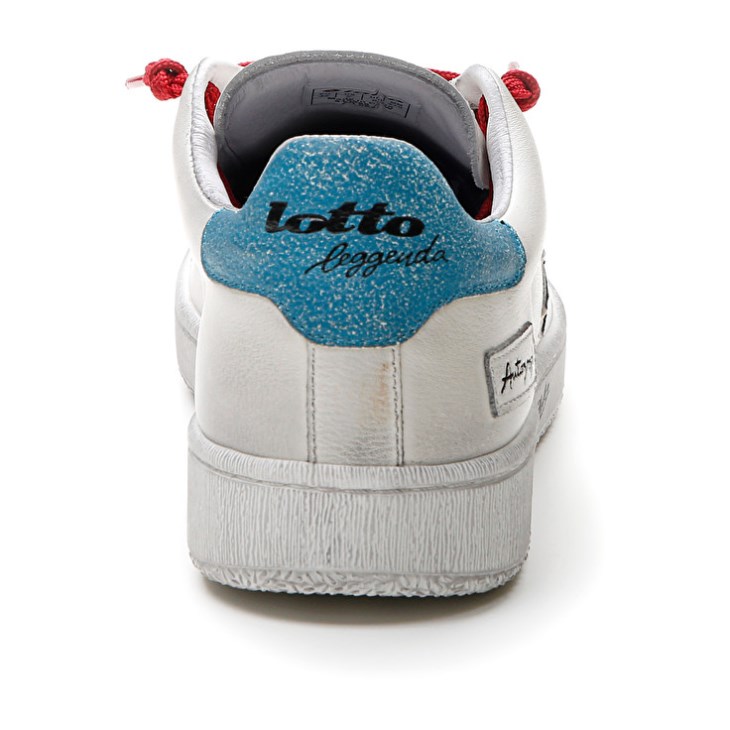 Zapatillas Lotto Autograph Legend Hombre Blancas Negras Azules | WE133793P5