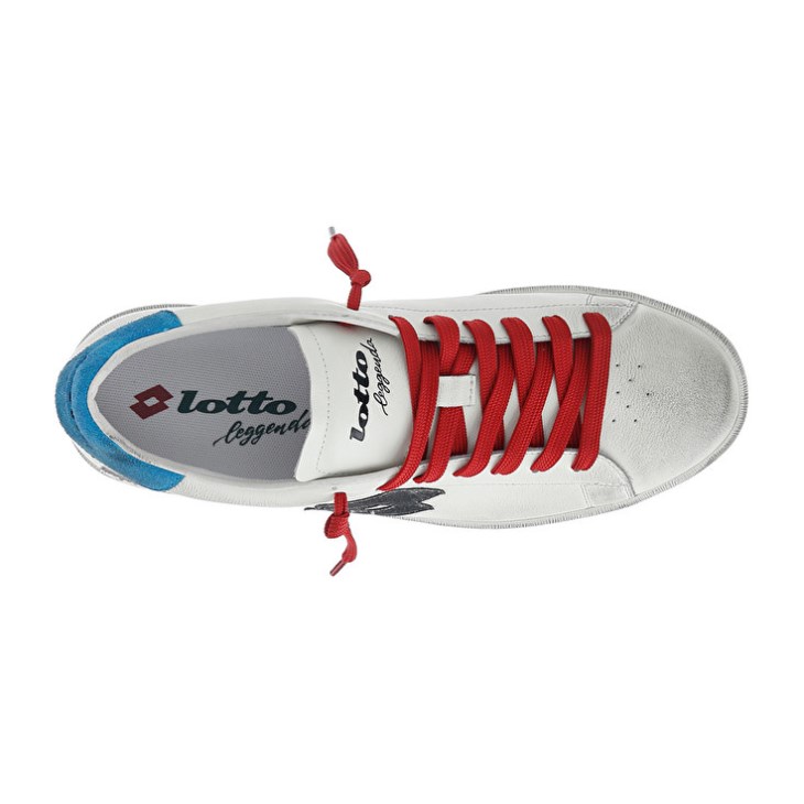 Zapatillas Lotto Autograph Legend Hombre Blancas Negras Azules | WE133793P5