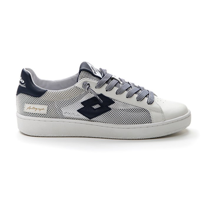 Zapatillas Lotto Autograph NET Hombre Blancas Azules | VR444754H6