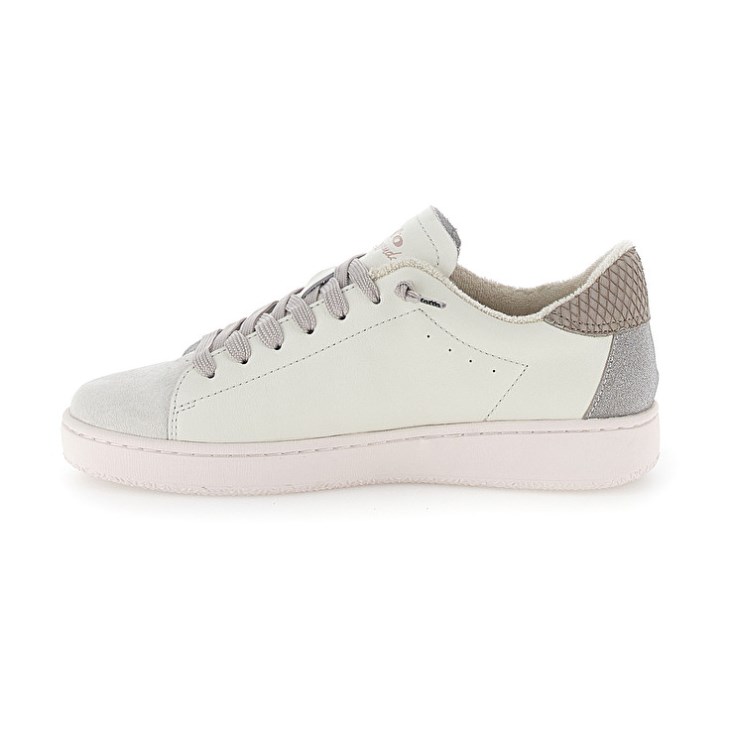 Zapatillas Lotto Autograph Suede W Mujer Blancas Plateadas | KK036973P7