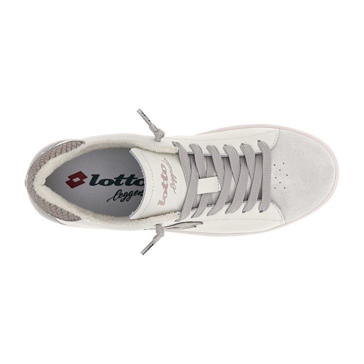 Zapatillas Lotto Autograph Suede W Mujer Blancas Plateadas | KK036973P7