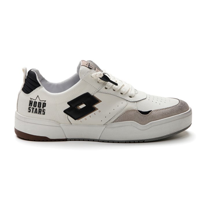 Zapatillas Lotto Hoop Stars RUB Hombre Blancas Negras Amarillo | VD136743F2