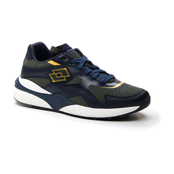 Zapatillas Lotto Sirius '95 AMF Hombre Azules Oscuro Verde Oscuro Doradas | MY482958R3