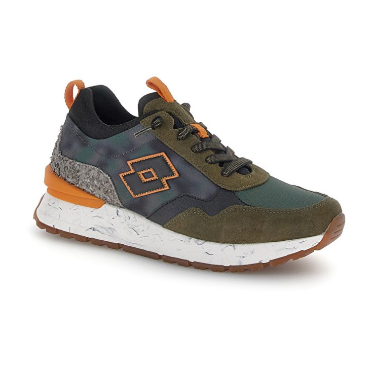 Zapatillas Lotto Tokyo Shibuya Tie Dye Hombre Verde Oliva Oscuro Negras Verde | EP733873L8