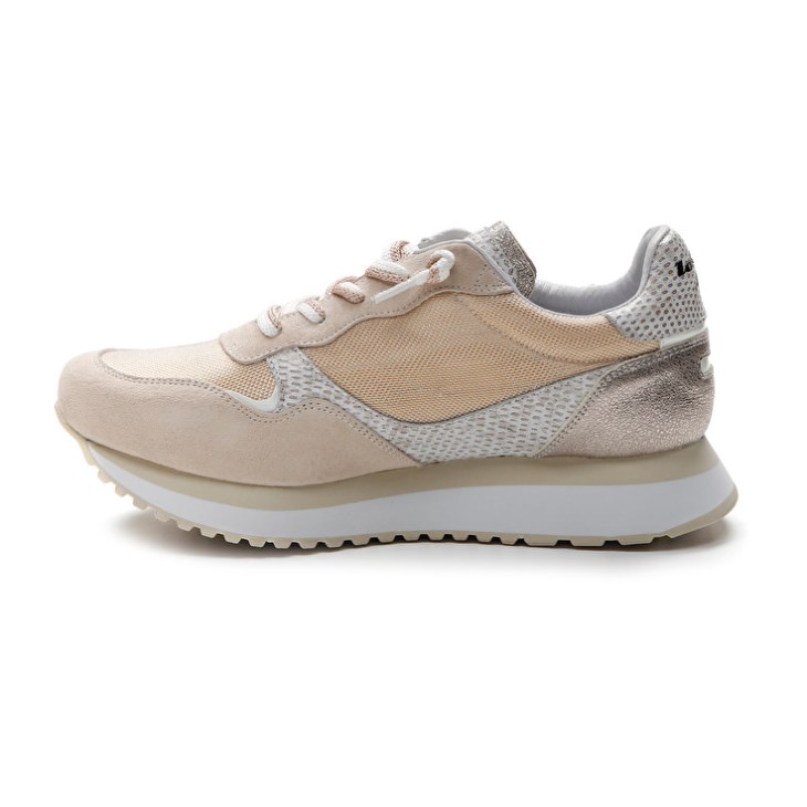 Zapatillas Lotto Tokyo Wedge II Shiny W Mujer Blancas Doradas | WY185098W7