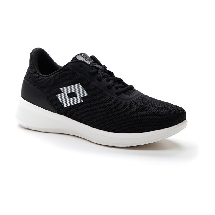 Zapatillas Lotto Verso AMF 1 Hombre Negras Blancas | VE127282K6