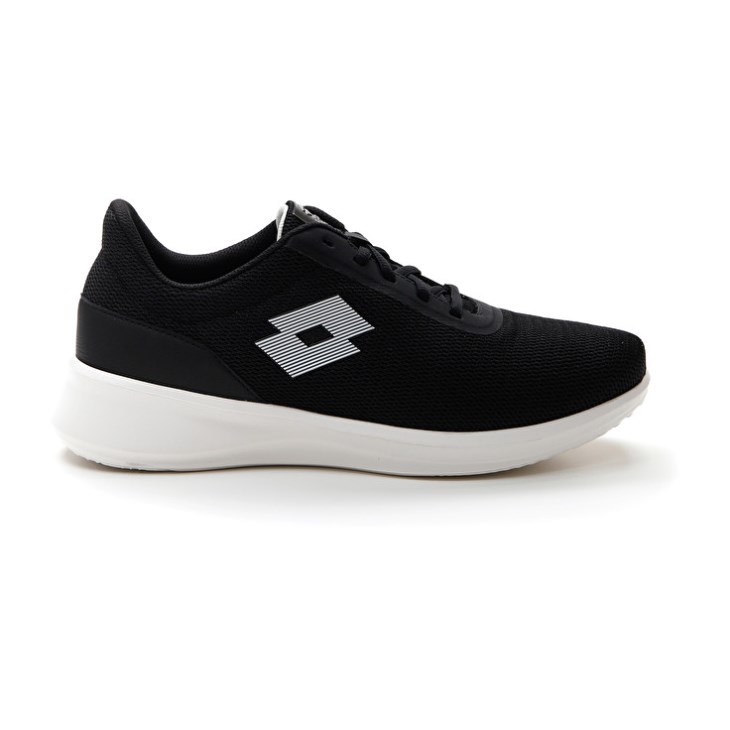 Zapatillas Lotto Verso AMF 1 Hombre Negras Blancas | VE127282K6
