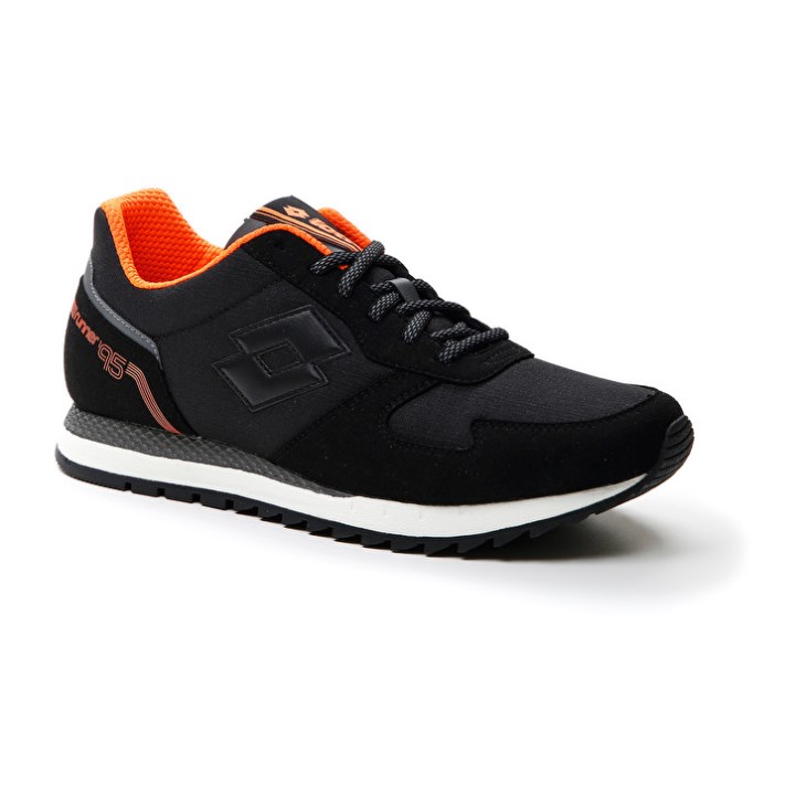 Zapatillas Running Lotto Runner '95 AMF Hombre Negras Gris | EK239863A5