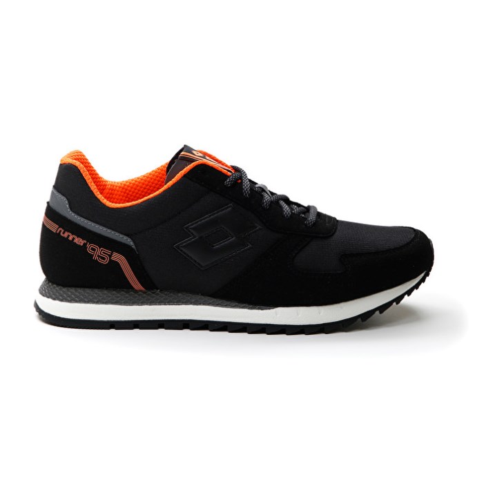 Zapatillas Running Lotto Runner '95 AMF Hombre Negras Gris | EK239863A5