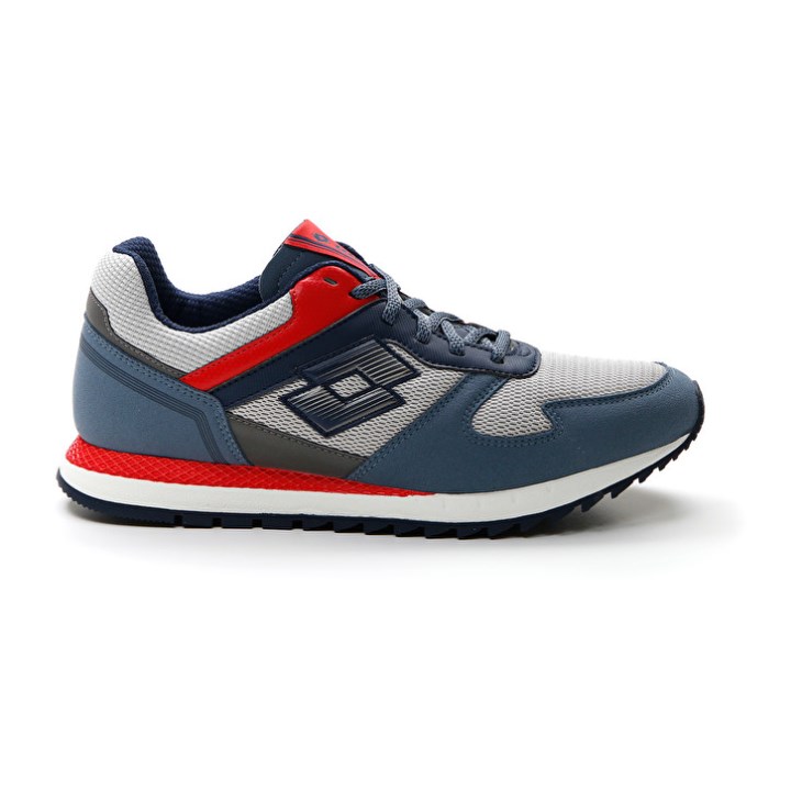 Zapatillas Running Lotto Runner Plus '95 AMF V Hombre Gris Azules Azules | VT287998M6