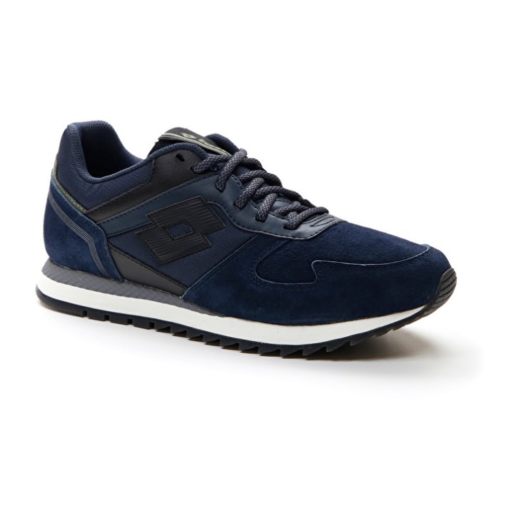 Zapatillas Running Lotto Runner Plus '95 IV SUE Hombre Azules Oscuro Negras | NU582188S0