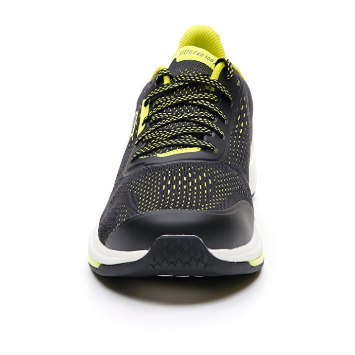 Zapatillas Running Lotto Speedevo 100 Hombre Negras Verde | RR541724Q5