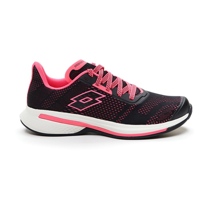 Zapatillas Running Lotto Speedevo 100 W Mujer Negras Coral | IV164196J8