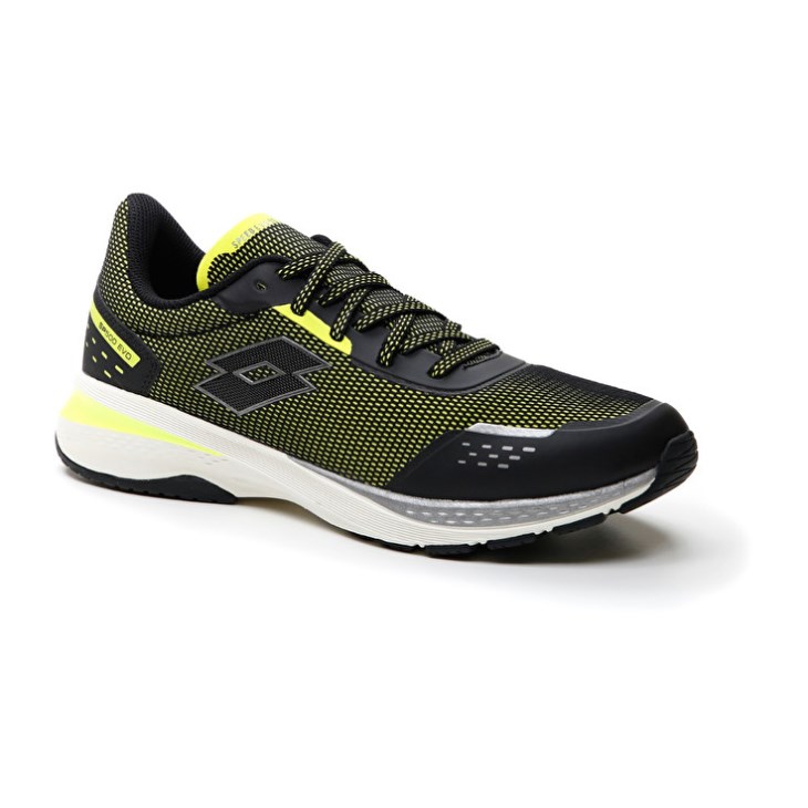 Zapatillas Running Lotto Speedevo 500 II Hombre Negras Verde | SV861466Z2