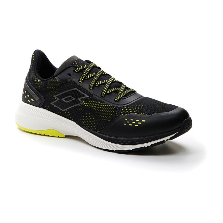 Zapatillas Running Lotto Speedevo 500 IV Hombre Negras Amarillo | DT698759M6