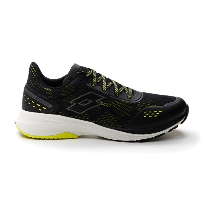 Zapatillas Running Lotto Speedevo 500 IV Hombre Negras Amarillo | DT698759M6