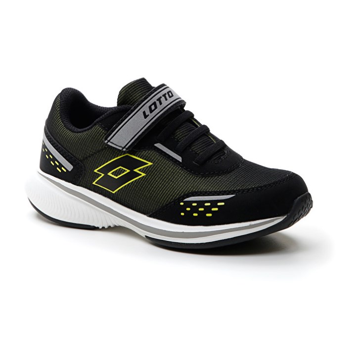 Zapatillas Running Lotto Speedevo 600 AMF II CL S Niños Negras Verde | NK375217C0