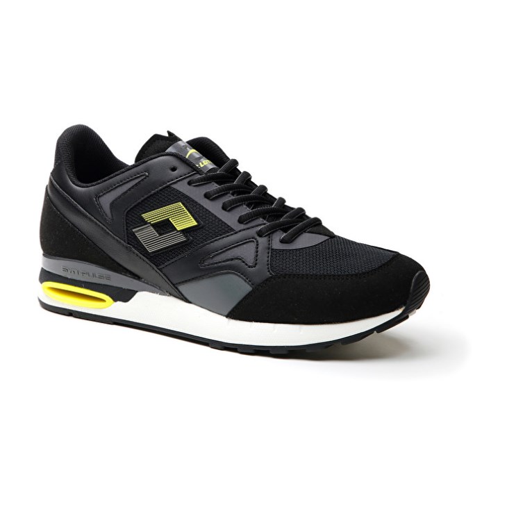 Zapatillas Running Lotto Synpulse '93 II AMF Hombre Negras Verde Gris | WW420842Q0
