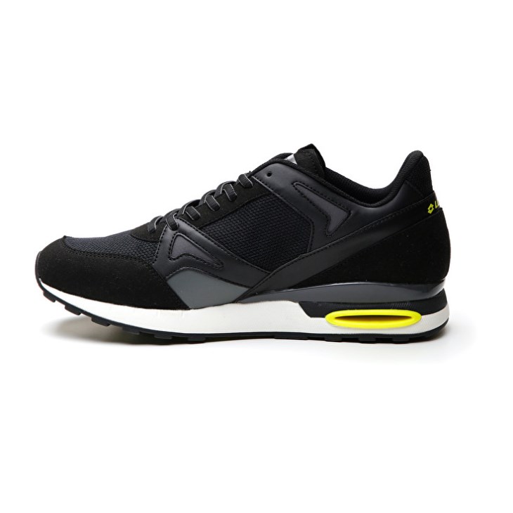 Zapatillas Running Lotto Synpulse '93 II AMF Hombre Negras Verde Gris | WW420842Q0