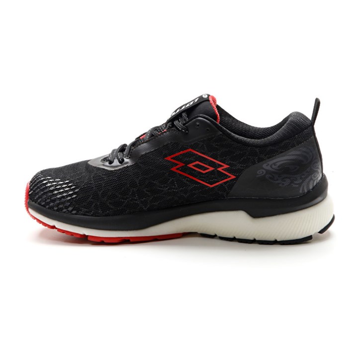 Zapatillas Running Lotto Volata Hyperpulse 100 Hombre Negras Rojas | VM174227D6