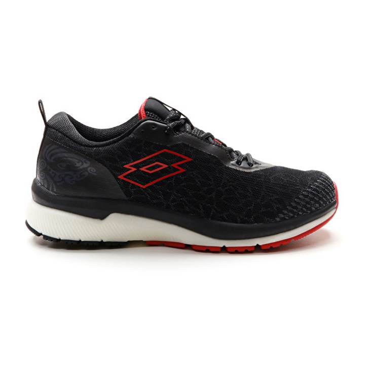 Zapatillas Running Lotto Volata Hyperpulse 100 Hombre Negras Rojas | VM174227D6