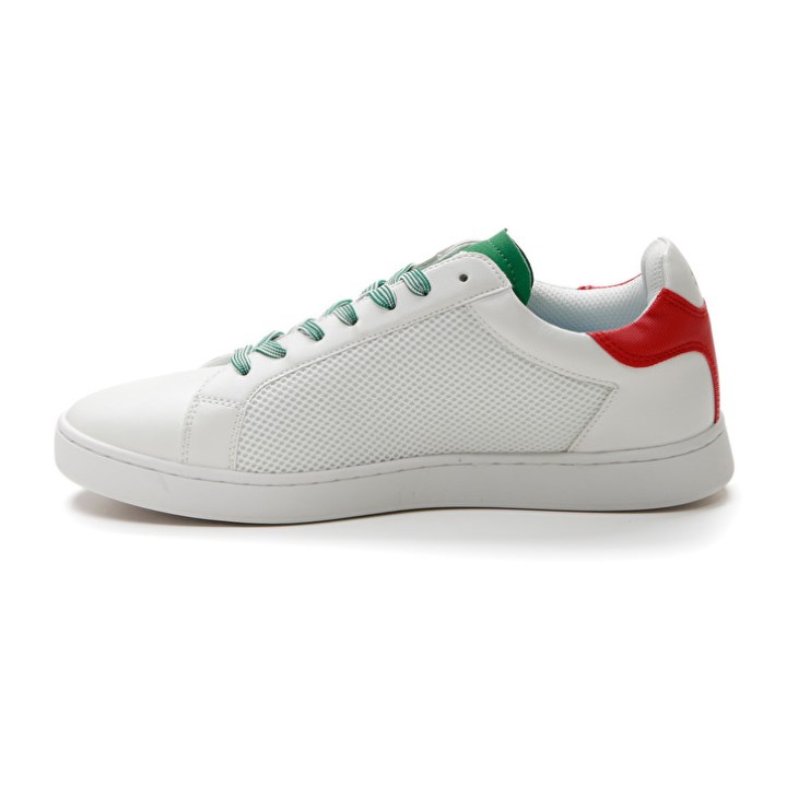 Zapatillas Tenis Lotto 1973 AMF NET Hombre Blancas Verde Rojas | RD741794W0