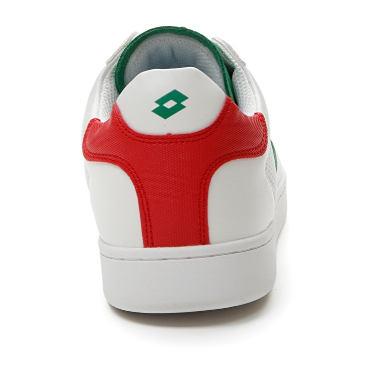 Zapatillas Tenis Lotto 1973 AMF NET Hombre Blancas Verde Rojas | RD741794W0