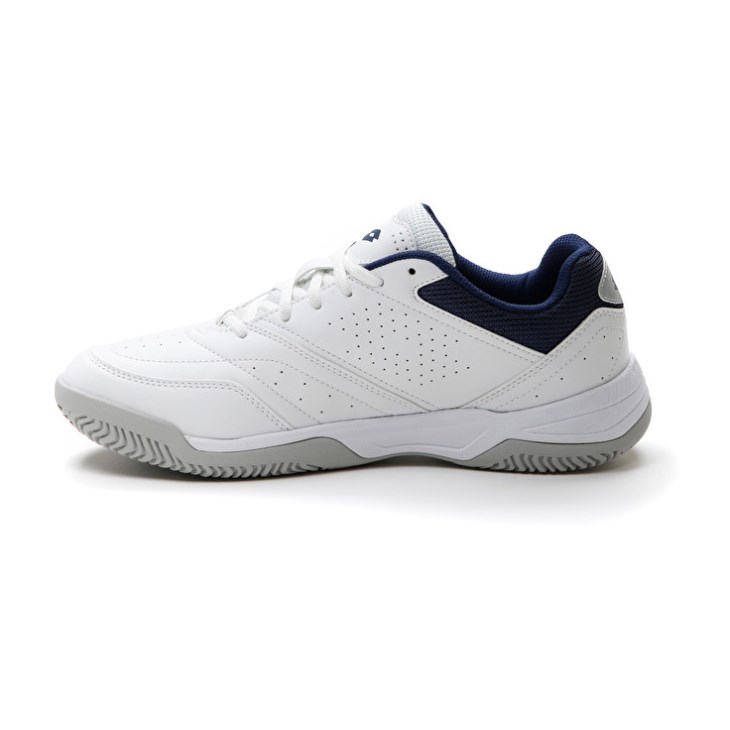 Zapatillas Tenis Lotto Court Logo AMF XIX Hombre Blancas Azules | VJ966186N9
