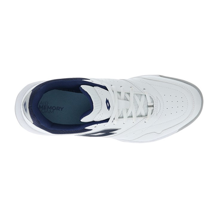 Zapatillas Tenis Lotto Court Logo AMF XIX Hombre Blancas Azules | VJ966186N9