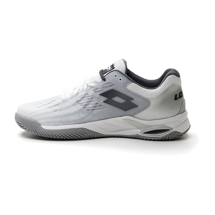 Zapatillas Tenis Lotto Mirage 100 CLY Hombre Blancas Gris Oscuro Plateadas | DV425562M1