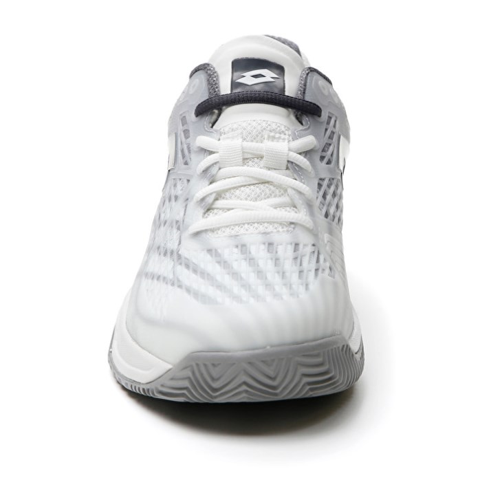 Zapatillas Tenis Lotto Mirage 100 CLY Hombre Blancas Gris Oscuro Plateadas | DV425562M1