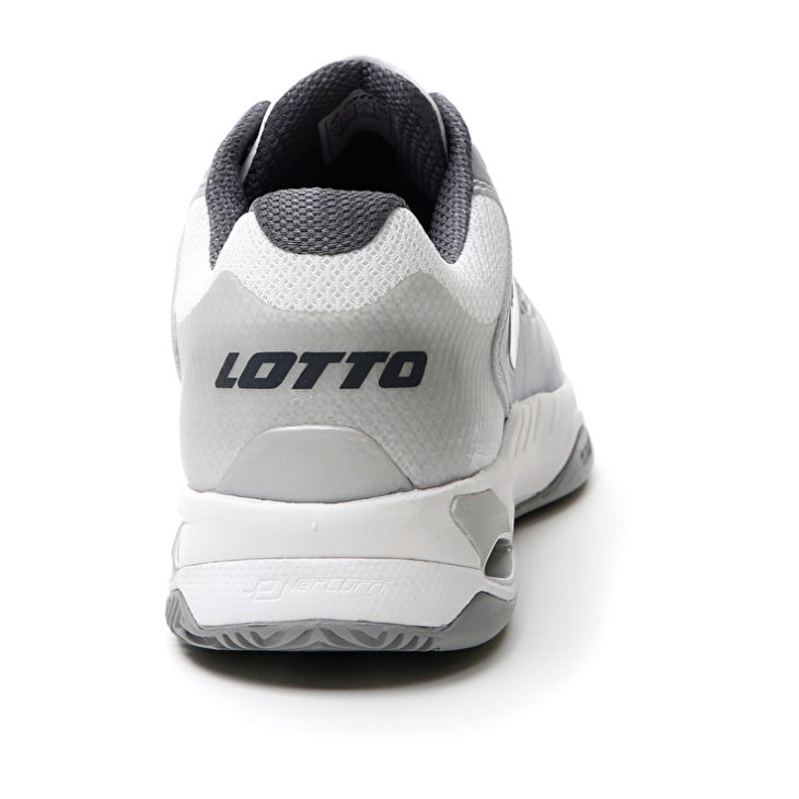 Zapatillas Tenis Lotto Mirage 100 CLY Hombre Blancas Gris Oscuro Plateadas | DV425562M1