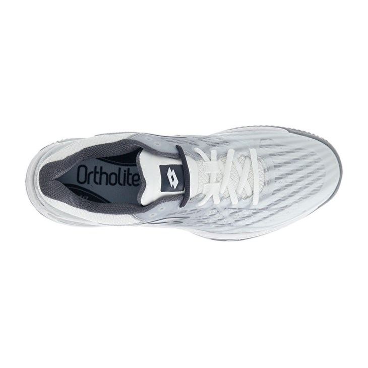 Zapatillas Tenis Lotto Mirage 100 CLY Hombre Blancas Gris Oscuro Plateadas | DV425562M1