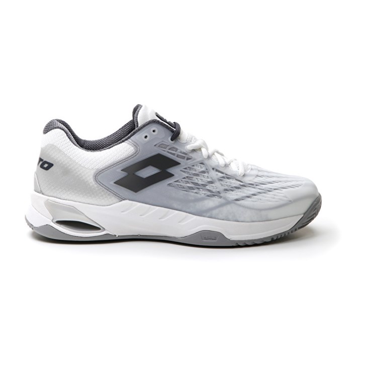 Zapatillas Tenis Lotto Mirage 100 CLY Hombre Blancas Gris Oscuro Plateadas | DV425562M1