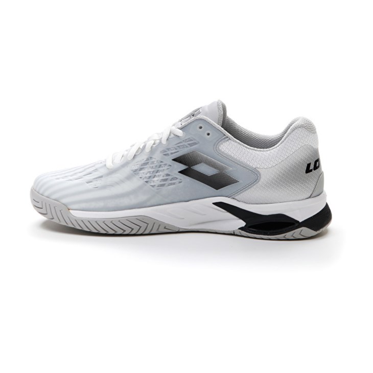 Zapatillas Tenis Lotto Mirage 100 SPD Hombre Blancas Negras Plateadas | TA138053P3