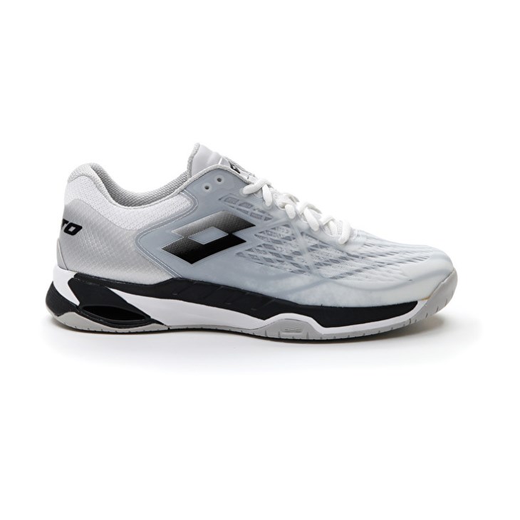Zapatillas Tenis Lotto Mirage 100 SPD Hombre Blancas Negras Plateadas | TA138053P3