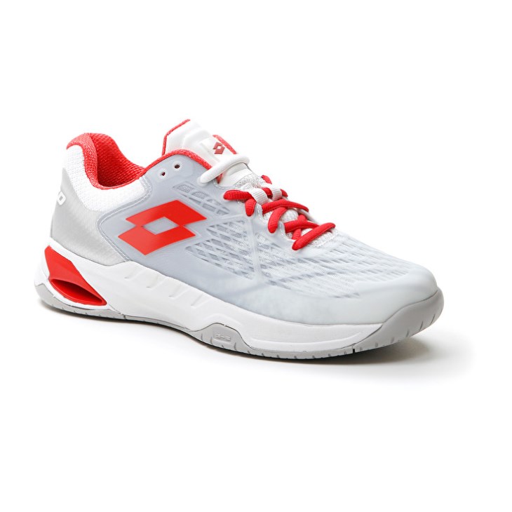 Zapatillas Tenis Lotto Mirage 100 SPD W Mujer Blancas Rojas | FU075497G7