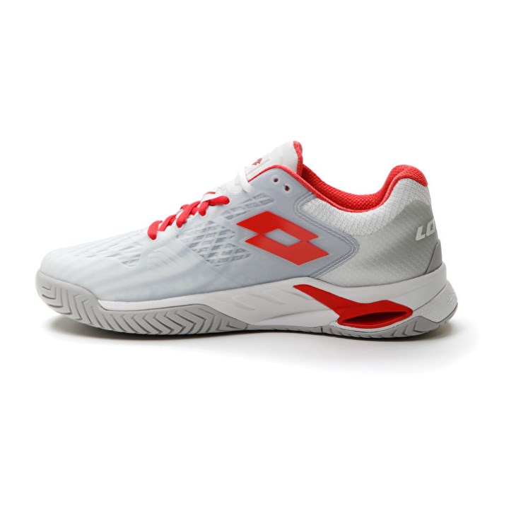 Zapatillas Tenis Lotto Mirage 100 SPD W Mujer Blancas Rojas | FU075497G7