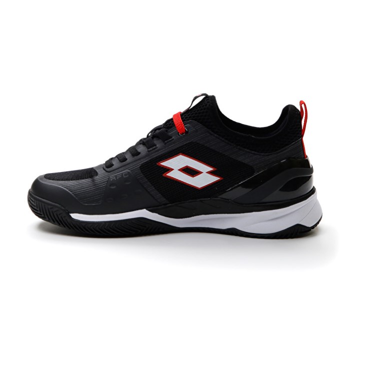 Zapatillas Tenis Lotto Mirage 200 CLY Hombre Negras Blancas Rojas | JE916001J8