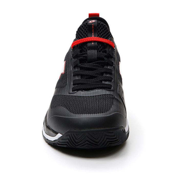 Zapatillas Tenis Lotto Mirage 200 CLY Hombre Negras Blancas Rojas | JE916001J8