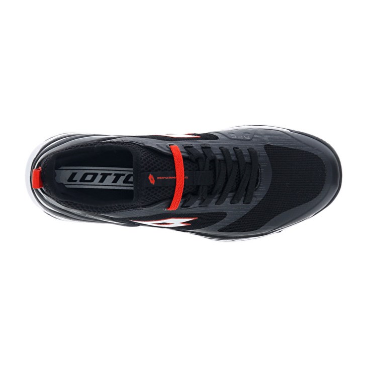 Zapatillas Tenis Lotto Mirage 200 CLY Hombre Negras Blancas Rojas | JE916001J8