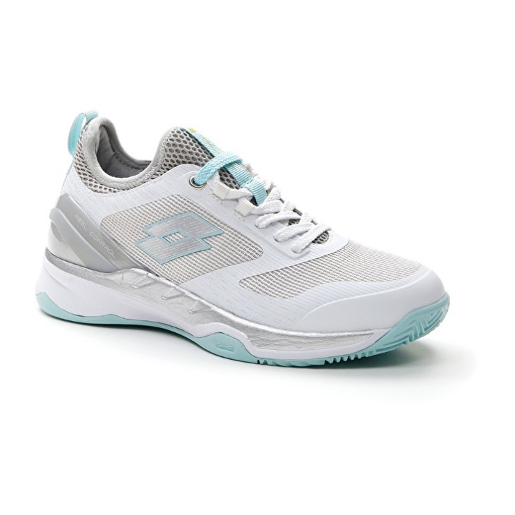 Zapatillas Tenis Lotto Mirage 200 CLY W Mujer Blancas Plateadas Azules | TK781368Y9
