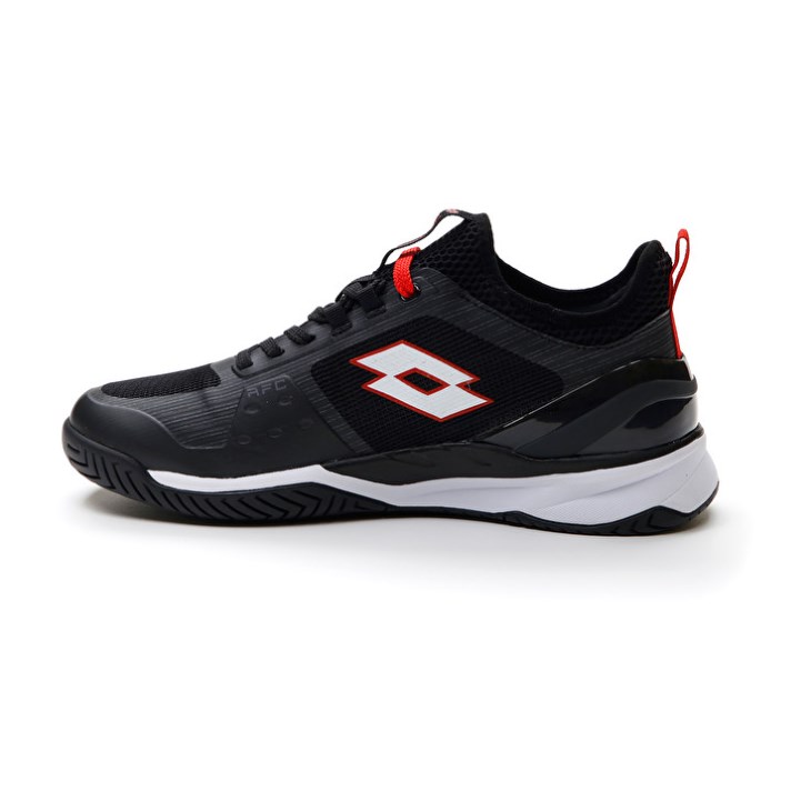 Zapatillas Tenis Lotto Mirage 200 SPD Hombre Negras Blancas Rojas | RF070247C4
